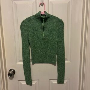 Aerie Green Cowl Neck Sweater